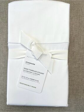 Pottery Barn 1000-Thread-Count Standard Size Sateen Pillowcases - Set Of 2